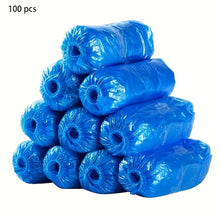 Load image into Gallery viewer, 100-Pack: Disposable Plastic Shoe Covers β Waterproof & Slip-Resistant