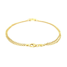 Load image into Gallery viewer, 14k Yellow Gold Double Rolo Chain Anklet with an Open Heart Station