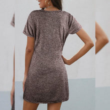 Load image into Gallery viewer, Dearlovers Womens Short Sleeve Tshirt Side Knot Mini Dress