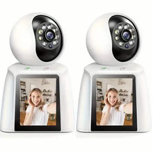 将图片加载到图库查看器,2-Pack: 2K Indoor Security Camera | 2-Way Audio & Video Call + Night Vision