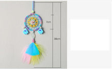 将图片加载到图库查看器,Decoration Home Dream Catchers Hanging Wall Decor Art Pendant Handmade Traditional White Cloud Dream Catcher With Led String Lights Wall Hanging Kids Room Decor Nursery Wall Art Ornament Decor Craft Gift Cute Wind Chimes National Feather Kids Girls