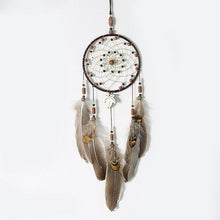 将图片加载到图库查看器,Decoration Home Dream Catchers Hanging Wall Decor Art Pendant Handmade Traditional White Cloud Dream Catcher With Led String Lights Wall Hanging Kids Room Decor Nursery Wall Art Ornament Decor Craft Gift Cute Wind Chimes National Feather Kids Girls