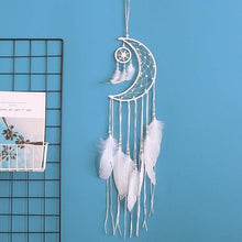 将图片加载到图库查看器,Decoration Home Dream Catchers Hanging Wall Decor Art Pendant Handmade Traditional White Cloud Dream Catcher With Led String Lights Wall Hanging Kids Room Decor Nursery Wall Art Ornament Decor Craft Gift Cute Wind Chimes National Feather Kids Girls