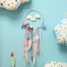 将图片加载到图库查看器,Decoration Home Dream Catchers Hanging Wall Decor Art Pendant Handmade Traditional White Cloud Dream Catcher With Led String Lights Wall Hanging Kids Room Decor Nursery Wall Art Ornament Decor Craft Gift Cute Wind Chimes National Feather Kids Girls