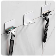 Load image into Gallery viewer, Decorative Hook 2 Pcs Punch Free Razor Holder Storage Hook Wall Men Shaving Shaver Shelf Bathroom Razor Rack Wall Bathroom Accessories