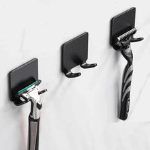 Load image into Gallery viewer, Decorative Hook 2 Pcs Punch Free Razor Holder Storage Hook Wall Men Shaving Shaver Shelf Bathroom Razor Rack Wall Bathroom Accessories