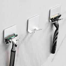 Load image into Gallery viewer, Decorative Hook 2 Pcs Punch Free Razor Holder Storage Hook Wall Men Shaving Shaver Shelf Bathroom Razor Rack Wall Bathroom Accessories