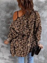 Load image into Gallery viewer, Trendy Fuzzy Leopard Hooded Jacket with Long Sleeves Casual Fit Comfortable Jacket For Women