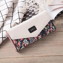 Load image into Gallery viewer, Delightful Small Floral PU Leather Money Purse For Women And Girls Fashion Designer Buckle Wallets for Female