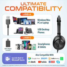 Load image into Gallery viewer, Delton 32Y USB Headset Noise Canceling Stereo Headphone