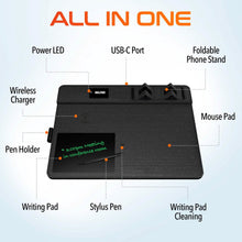 Load image into Gallery viewer, Delton D101and S8 Optical Wireless Mouse and Non-Skid Mouse Pads Wireless Charging for Qi-Enabled Devices