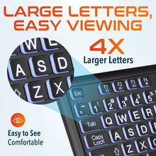 将图片加载到图库查看器,Delton KB20 Large Print USB Wired Lighted 104 Keys Keyboard