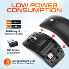 Load image into Gallery viewer, Delton S10 Curved Wireless Computer Mouse, USB Mouse, Battery Operated