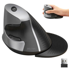 Load image into Gallery viewer, Delton S22 Ergonomic Vertical Wireless Mouse with USB Dongle Right Handed Computer Pointing Device