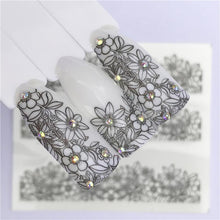 Load image into Gallery viewer, Designer Water Transfer Tips Nail Art Pink Rose Flower Sticker Decals Women Beauty Wedding Nails Love Nail Art Decoration Pop Art Nail Stickers Sexy Girl Designs Comics Water Transfer Decals Manicure DIY Lips Nail Art Decorations Slider Nail Art Stickers