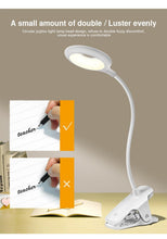 Load image into Gallery viewer, Desk Lamp Touch Clip Study Light Gooseneck Desktop USB Rechargeable Bedroom Lamp Bedside Bedside Desk Clip-on Table Lamp Decorative Table Lamp Cute Study Lamps for Bedroom Décor