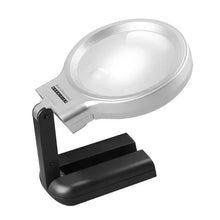 Load image into Gallery viewer, Desktop Handheld Magnifier Two-way Magnifying Mirror Foldable