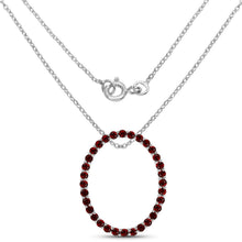 Load image into Gallery viewer, 3.52 Carat Genuine Garnet .925 Sterling Silver Pendant
