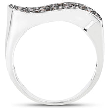 Load image into Gallery viewer, 0.21 Carat Genuine Champagne Diamond .925 Sterling Silver Ring