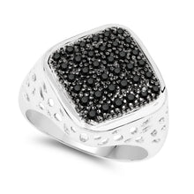 Load image into Gallery viewer, 0.54 Carat Genuine Black Diamond .925 Sterling Silver Ring