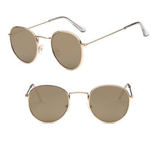 Load image into Gallery viewer, Leon Elegant Unisex Woman and Man Classic Round Sunglasses Designer Glasses Lady Round Luxury Retro Sunglasses With Vintage Mirror Oculos De Sol Gafas