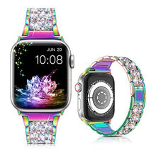 Load image into Gallery viewer, Diamond Rhinestone Stainless Steel Metal Wristband Strap