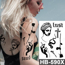 Load image into Gallery viewer, Different Stylish Waterproof Temporary Tattoo Sticker Heart Knife Angel Makeup Tattoos For Women Men