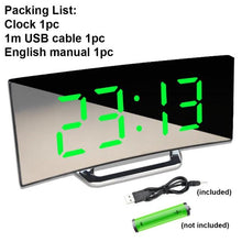 Load image into Gallery viewer, Digital Alarm Clock Alarm Clocks Adjustable Volume Alarm Clock for Bedroom Electronic 7 Inch Number Desktop Alarm Clocks For Kids Bedroom LED Screen for Kids Bedroom Temperature Snooze Function Desk Table Clock LED Clock Electronic Watch Table
