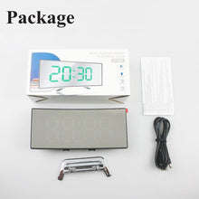 Load image into Gallery viewer, Digital Alarm Clock Desk Table Clock 3 Alarm Sounds Adjustable Volume Easy Digital Alarm Clock for Kids and Adults Compact Desk & Shelf Clocks for Bedroom Curved LED Screen Alarm Clocks For Kid Bedroom Temperature Snooze Function Home Decor Watch