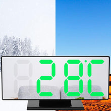 Load image into Gallery viewer, Digital Alarm Clock LED Digital Display Dual Alarm with USB Charger Port 0-100 Dimmer for Seniors Simple Bedside Big Number Alarm Clocks for Bedrooms LED Mirror Electronic Alarm Clocks Large LCD Display Digital Table Clock with Calendar Temperature
