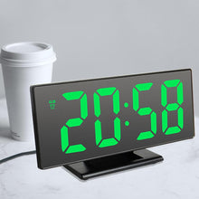 Load image into Gallery viewer, Digital Alarm Clock LED Digital Display Dual Alarm with USB Charger Port 0-100 Dimmer for Seniors Simple Bedside Big Number Alarm Clocks for Bedrooms LED Mirror Electronic Alarm Clocks Large LCD Display Digital Table Clock with Calendar Temperature