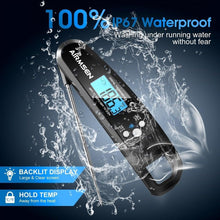 将图片加载到图库查看器,Digital Kitchen Food Thermometer For Meat Water Milk Cooking Oven Cooking Food Min Max Thermometer Magnetic Waterproof with Backlight for Adults Kitchen Grill Steak Out Food Probe BBQ Electronic Oven Thermometer Kitchen Tools