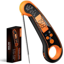 Load image into Gallery viewer, Digital Meat Thermometer Instant Read Food Thermometer for Cooking Digital Kitchen Thermometer Probe with Backlight & Reversible Display Cooking Thermometer for Candy Grill Food Kitchen Digital Meat Thermometer BBQ Waterproof Kitchen Cooking Tools