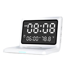 将图片加载到图库查看器,Digital Mirror Clock Wireless Charging Alarm Clock