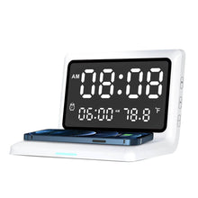 将图片加载到图库查看器,Digital Mirror Clock Wireless Charging Alarm Clock