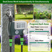 将图片加载到图库查看器,Digital Programmable Sprinkler Timer with 2 Outlet Zones