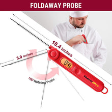 Load image into Gallery viewer, Digital Read Meat Thermometer Best Waterproof Thermometer for Kitchen Cooking Food BBQ Grill And Oil Deep Fry Candy Kitchen Cooking Food Thermometer With Backlight Magnet For Deep Fry Grill Smoker Thermometer