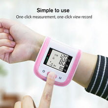 Load image into Gallery viewer, Digital Wrist Blood Pressure Monitor Heart Rate Pulse Meter Measure