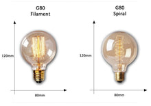 Load image into Gallery viewer, Dimmable Light Bulb Retro Vintage Edison Bulb Incandescent Ampoule Bulbs Vintage Edison Lamp Retro Light Vintage Bulbs Modern Style Square Spiral Filament Incandescent Light