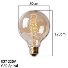 Load image into Gallery viewer, Dimmable Light Bulb Retro Vintage Edison Bulb Incandescent Ampoule Bulbs Vintage Edison Lamp Retro Light Vintage Bulbs Modern Style Square Spiral Filament Incandescent Light