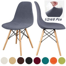 Load image into Gallery viewer, Dining Chair Cover Lounge Armless Chair Protector Stretchable Slipcovers for Dining Room Living Room Seat Cover For Shell Chair Washable Removable Armless Shell Chair Cover And Home Hotel Slipcover Seat Case
