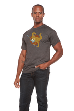 Load image into Gallery viewer, Dinosaur with a guitar Men's Bamboo Viscose/Organic Cotton Short Sleeve Graphic T-Shirt