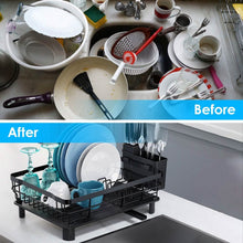 Load image into Gallery viewer, Dish Drying Rack Drain Board Utensil Holder Organizer