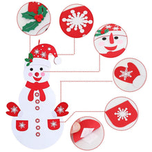 Load image into Gallery viewer, DIY Felt Christmas Hanging Decorations Kits with 54 Piece Detachable Ornaments