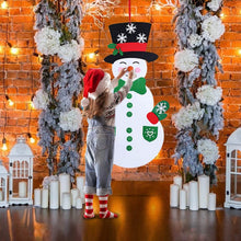 Load image into Gallery viewer, DIY Felt Christmas Hanging Decorations Kits with 54 Piece Detachable Ornaments