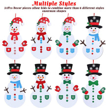 Load image into Gallery viewer, DIY Felt Christmas Hanging Decorations Kits with 54 Piece Detachable Ornaments
