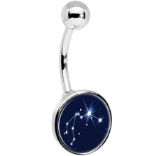 将图片加载到图库查看器,Zodiac Constellation Aquarius Belly Ring