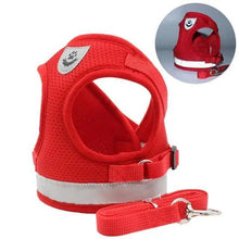 Load image into Gallery viewer, Dog Harness and Leash Set For Small Medium Dogs Nylon Mesh Puppy Cat Harnesses Vest Reflective Walking Lead Leash Puppy Harness and Leash No Pull Adjustable Reflective Harness with Soft Mesh for Puppies and Small Dogs