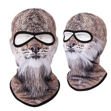 Load image into Gallery viewer, Double Eye Hole Animal Head Hat Horror Role-Playing Full Face Mask Riding Hunting Balaclava Sweat-Absorbent And Breathable Scarf Dustproof Headgear Unisex Cycling Equipment Racing Breather Mask Tactical Airsoft Cap Scarf Mask Ski Hat Spring Summer For Men