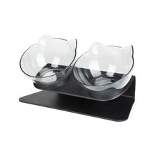Load image into Gallery viewer, Double Transparent Non-slip Food Bowl With Protection For Cats Modern Kitten Food Bowl Pet Accessories